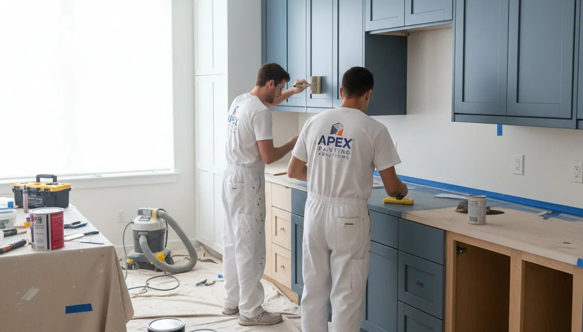 Cabinet painting in Highland Park, IL by Highland Park Paint Pros for durable kitchen finishes