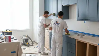 Cabinet painting in Highland Park, IL by Highland Park Paint Pros for durable kitchen finishes