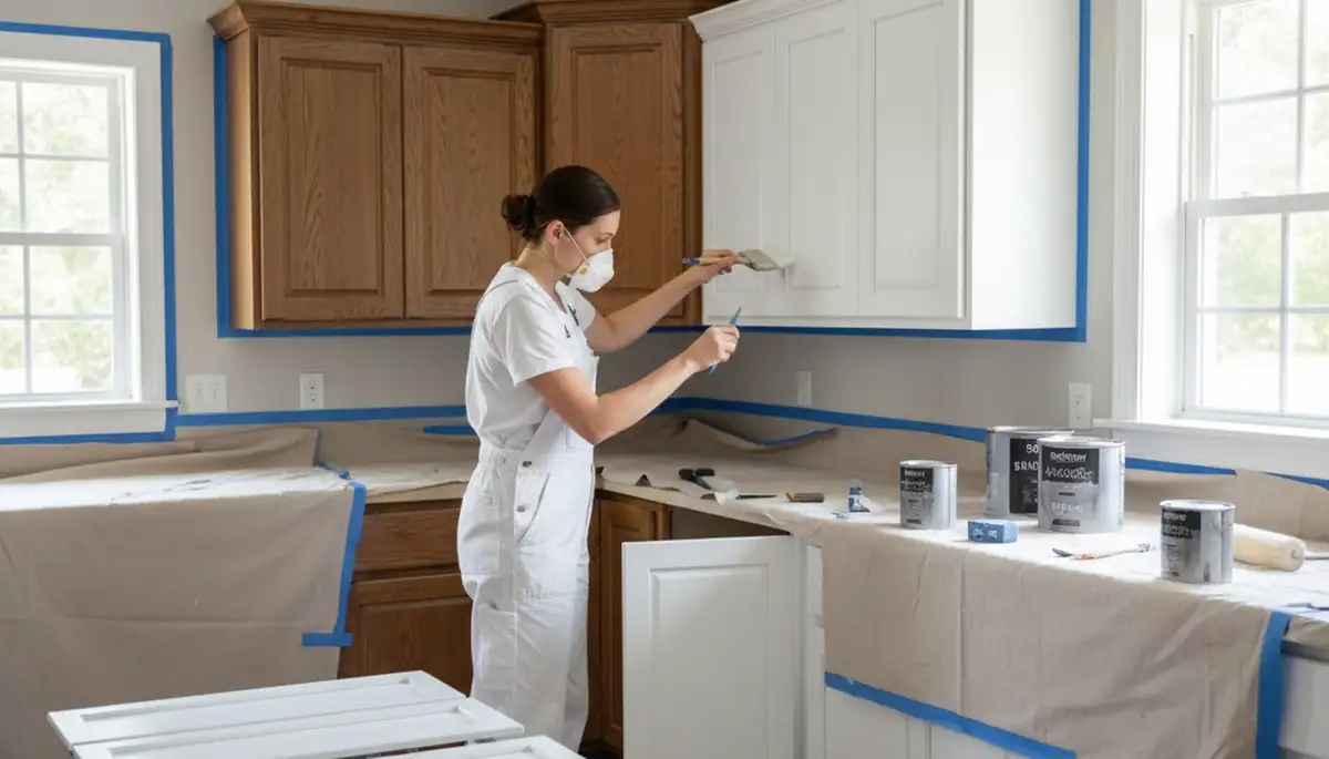 Cabinet painting in Highland Park, IL for kitchen and bathroom refinishing with durable, smooth finishes