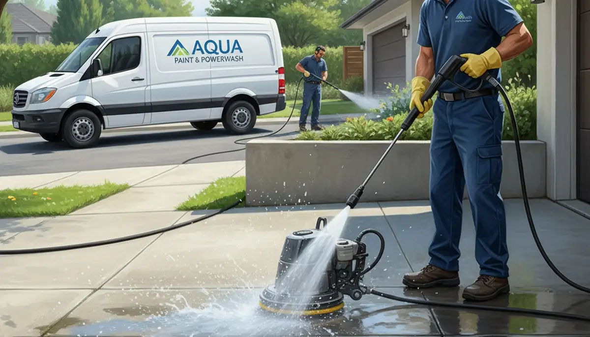 Concrete pressure cleaning in Highland Park, IL for driveways, patios, and walkways