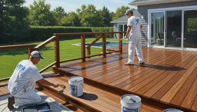 Deck painting in Highland Park, IL for durable, weather-ready protection and a cleaner finish