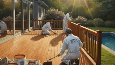 Deck staining in Highland Park, IL by professional painters protecting wood from weather and UV damage