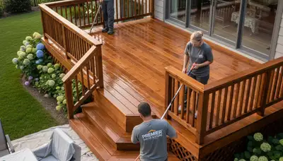 Deck staining in Highland Park, IL by Highland Park Paint Pros for durable outdoor wood protection