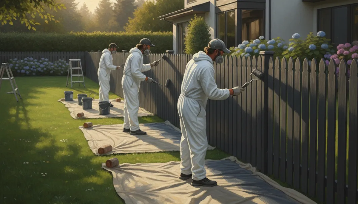 Fence painting in Highland Park, IL for weather protection and a clean, finished look