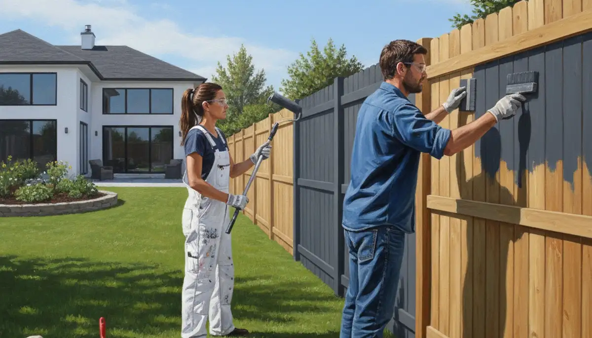 Fence painting in Highland Park, IL by Highland Park Paint Pros for weather protection and curb appeal