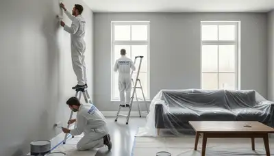 Interior house painting in Highland Park, IL by Highland Park Paint Pros, professional wall prep and room refresh