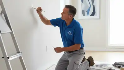 Paint touch-up service in Highland Park, IL with precise color matching and clean wall repairs