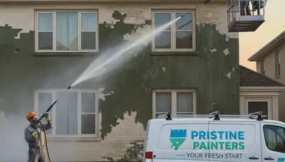 Pressure cleaning siding, concrete, and decks in Highland Park, IL by Highland Park Paint Pros