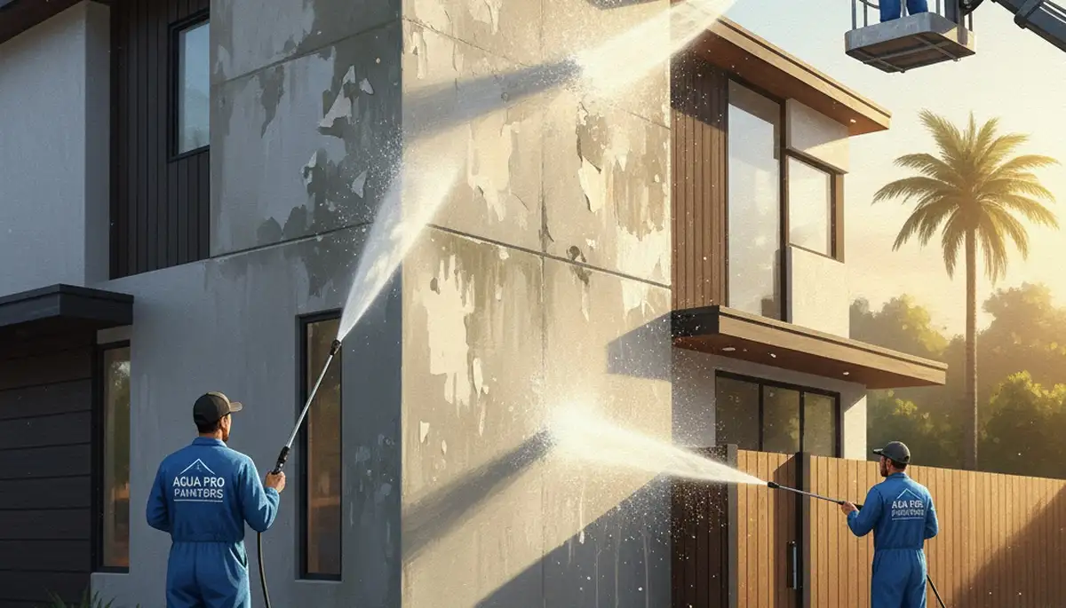 Pressure cleaning services in Highland Park, IL for siding, decks, and concrete by Highland Park Paint Pros