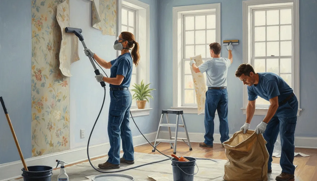 Wallpaper removal service in Highland Park, IL for North Shore homes