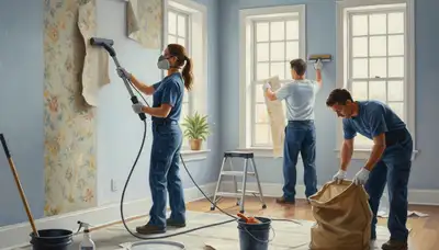 Wallpaper removal service in Highland Park, IL for North Shore homes