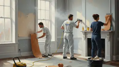 Wallpaper removal service in Highland Park, IL for North Shore homes and interiors